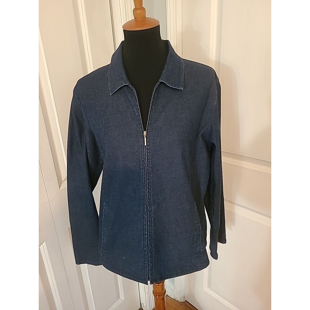 Eileen Fisher Blue Denim Jacket Sz PL